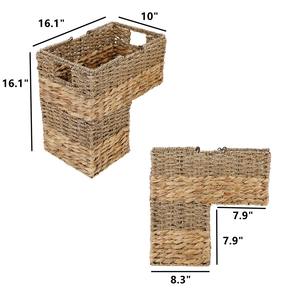 Panier de rangement en herbe de mer et jacinthe d'eau fait main pour escalier, vente en gros, écologique, fabriqué au Vietnam - Product Image 2