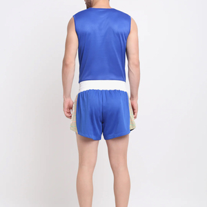 Uniformes de Boxeo al por Mayor de la Mejor Calidad, 100% Poliéster, Nueva Moda, Chaleco y Pantalones Cortos de Boxeo con Estampado Personalizado - Product Image 3