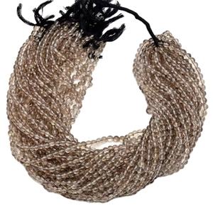 Shyama gemmes lisse poli brun fumé Quartz bricolage brins 4mm 5mm 6mm 7mm perles rondes pour la fabrication de bijoux - Product Image 1