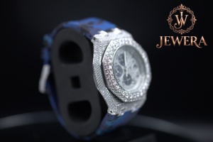 High on Demand Mossinate Stylish Rubber <b>Watch</b> with Diamond Accents Water Resistant and Comfortable <b>for</b> All Day Wear - Product Image 3