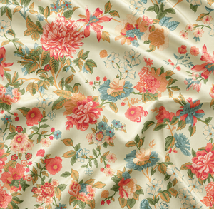 Tela Tejida de Seda y Algodón Gaji con Estampado Floral Orgánico para Vestidos de Mujer, Ropa de Cama, Fundas de Sofá, Trajes de Boda - Maison Celadon Satin - Product Image 2