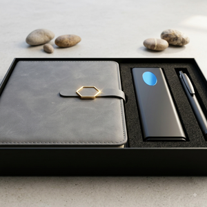 Agenda Ejecutiva Aurelux A5 de Cuero Sintético Negro, con Bolígrafo, Tarjetero, Estuche, Planificador de Reuniones de Oficina, Logotipo Personalizado Corporativo - Product Image 5