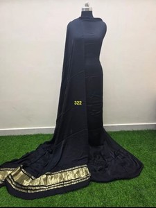 Sari Aisha Bandhej especial de seda pura india con pallu de tejido dorado, sari de moda étnica india - Product Image 2