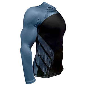Camiseta Deportiva Resistente para Hombre, Servicio OEM, Ropa Deportiva Elástica de Poliéster/Nailon de Secado Rápido, Manga Larga, PUFFIN SPORTS - Product Image 1