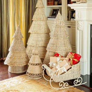Décoration de Noël artisanale en jonc de mer et jacinthe d'eau tressés naturels pour la maison, décoration de table de Noël Kingcraftviet - Product Image 1