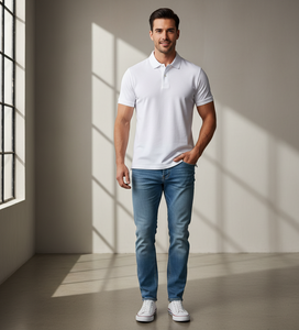 Camisas de Golf de Manga Corta para Hombre, Personalizadas con Logotipo OEM, Mezcla de Algodón y Poliéster, Estilo Piqué - Product Image 1