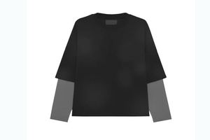 Women's Fashion Double Sleeves T Shirt Soft Fabric Long Sleeve Casual Wear Comfortable Modern Street Style <b>Top</b> - Product Image 6