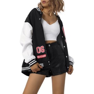 Chaqueta Varsity Casual para Mujer 2026, Oferta, Forro de Lana, Tela Estampada, Tallas Grandes XL - Venta al Por Mayor - Product Image 1