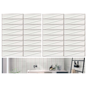 Carreaux muraux en céramique émaillée sculptée haut de gamme 300x300, texture luxueuse en porcelaine pour la décoration murale des halls d'immeubles commerciaux et de bureaux - Product Image 1