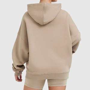 Pulls à capuche surdimensionnés pour femmes avec broderie 'Hey', style automne, épaules tombantes, poids lourd, OEM, livraison rapide - Product Image 2