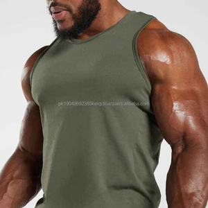 Débardeur de sport sans manches pour homme, couleur unie, côtelé, personnalisable en gros - Fabrication sur mesure en gros - Product Image 5