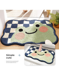 พรมห้องน้ำลายกบสุดน่ารัก รุ่นโมเดิร์นคลาสสิค ยอดนิยม ยี่ห้อ Molesun ผลิตจากไมโครไฟเบอร์เนื้อนุ่ม กันลื่น - Product Image 1