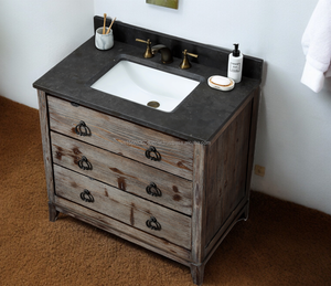 <b>Rustic</b> Single Bathroom Vanity 36 Inch US Vanity <b>Cabinets</b> with Sink Country Style Bathroom <b>Cabinet</b> - Product Image 3