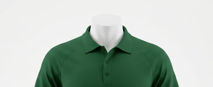 Men's Dark Green Polo <b>Shirt</b> Short Sleeve Turn-down <b>Collar</b> Regular Fit 100% Cotton Solid Color All Seasons - Product Image 4