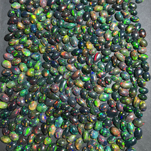 Trimurti Gems - Ópalo Negro Natural Genuino Cabujón Brillante Welo con Cambio de Color para Joyería (Tercera Parte) - Product Image 1