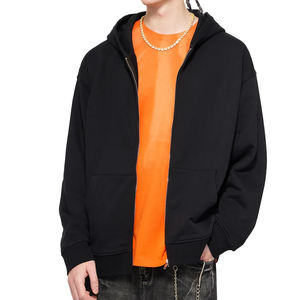 Sweat-shirts décontractés vintage personnalisés pour hommes, 360 g/m², mélange de coton, doublure en molleton français, fermeture éclair, unisexe, logo 3D - Product Image 2