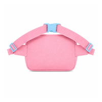 Bolsa de Cintura Personalizada Jack & Jill of America, Rosa y Azul Cielo, Casual, con Logotipo Bordado y Bolsillo con Cremallera, Unisex, Ropa Griega