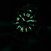 Montre mécanique automatique de plongée de luxe I&W CARNIVAL pour hommes, boîtier et bracelet en acier inoxydable