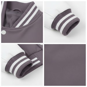 Mens Casual Varsity Jacket Cotton Polyester 340 GSM Regular Fit <b>Button</b> Front Long Sleeve Daily Wear OEM Service - Product Image 5