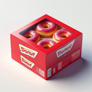 Boîtes de présentation de desserts spécialisés Emballage élégant personnalisé pour présenter des beignets et des pâtisseries gastronomiques - Product Image 4