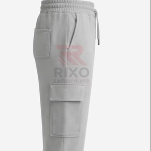 Pantalon de jogging en toile légère pour homme, taille mi-haute, coupe droite, élastique, séchage rapide, respirant, avec poches latérales, idéal pour l'entraînement en salle de sport - Product Image 2