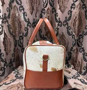 Bolso de Viaje de Cuero Genuino de Lujo con Cierre de Cremallera, Bolso de Fin de Semana Portátil LHDB-0074 - Product Image 5