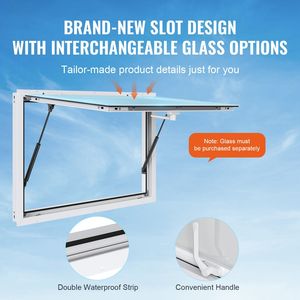 Finestra di Servizio in Lega di Alluminio 48"x36" per Food Truck, Angolo di 85 Gradi, Facile Accesso al Servizio - Product Image 3