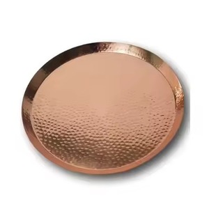 Premium <b>Copper</b> Serving Tray Elegant Serving Platter for Food Drinks Tea Coffee Snacks Kitchen Dining <b>Table</b> and Event Use - Product Image 3