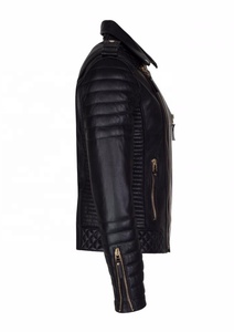 Men's Leather <b>Jacket</b> Biker Motorcycle Coat Black <b>Slim</b> <b>Fit</b> Outwear <b>Jackets</b> - Product Image 3