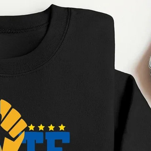 <b>Black</b> ΣΓΡ VOTE Sweatshirt <b>Women</b> Greek Sorority Graphic Crew Neck Long Sleeve Voting Statement Pullover Campus Apparel Custom - Product Image 2