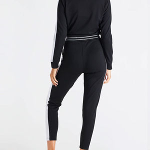 Pantalon de survêtement décontracté pour femme, taille XL, en polaire polyester, poids moyen, coupe droite, taille haute, cordon élastique, hiver - Product Image 6