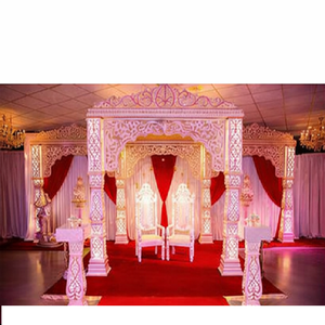 Fascinantes Mandaps de Boda Indios de Bollywood, Decoración de Mandaps de Fibra Blanca Tallada para Bodas, en Venta en Australia - Product Image 1