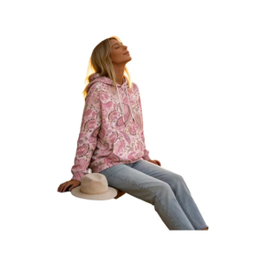 Sweat à capuche pour femmes, style décontracté professionnel, col rond, imprimé ethnique occidental, design rétro, dernière collection - Product Image 1