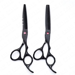 Premium 6 Inch Black Stainless Steel Hair Cutting Scissors Professional Barber Shears Custom Branding Salon <b>Tool</b> - Product Image 3