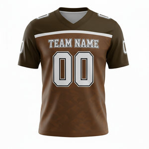 Maillot de football américain personnalisé en polyester respirant à manches courtes, disponible en grandes tailles – Vente en gros - Product Image 3