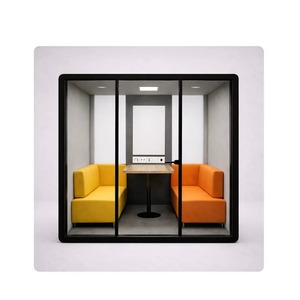 Cabina de Colaboración Acústica Serie Nexo de Calidad de Exportación para Dos Usuarios con Diseño de Oficina Insonorizada Disponible para la Venta - Product Image 3