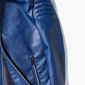 Veste en cuir respirante de style urbain pour homme, en peau d'agneau véritable noire, de haute qualité, prix abordable, vente en gros - Product Image 6
