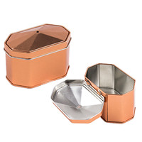 Boîte en métal octogonale personnalisée en gros, qualité alimentaire, pour bonbons, chocolats, biscuits, gâteaux, avec couvercle décoratif