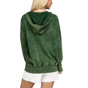 Sudadera con capucha de alta calidad para mujer, estilo acid wash, para ropa urbana, precio mayorista económico, sudadera con capucha gruesa, servicio OEM. - Product Image 3