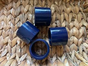 Juego de 4 Anillos para Servilletas de Resina Azul Moderna, Ecológicos, Decoración de Mesa Duradera, Accesorios para Fiestas de Cumpleaños, 5 cm de Ancho - Product Image 1