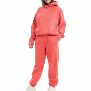 Conjunto de Sudadera Holgada y Pantalones Jogger para Mujer, Manga Larga, Tacto Suave, Ropa Deportiva y de Estar por Casa, Venta al Por Mayor - Product Image 1
