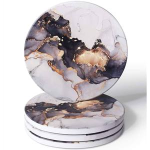 Handcrafted Modern Resin <b>Coasters</b> for Homes-Oval and Round Design for Style and Functionality - Product Image 2