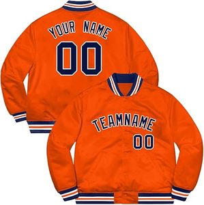 Custom Men's Light Blue Varsity Jacket Personalized Name Number Silk Screen Printing Turn-down Collar Autumn Sporty Style - Product Image 5