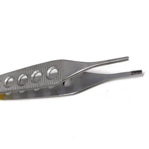 Pinzas Adson para Tejidos Marrones de Acero Inoxidable con Mango Dorado Recto, Instrumento Quirúrgico de Calidad Premium, 6 Pulgadas - Product Image 5