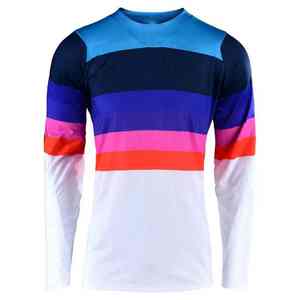 เสื้อเจอร์ซีย์มอเตอร์ไซค์สำหรับแข่งแบบสั่งทำ OEM พิมพ์ลายด้านหน้าสำหรับผู้ชาย แห้งเร็ว ระบายเหงื่อได้ดี ผลิตจากโพลีเอสเตอร์ สำหรับมอเตอร์ครอส MX ขายส่ง - Product Image 2