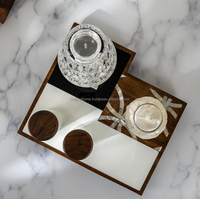 Quemador de Incienso de Madera de Agar Hecho a Mano, Estilo Tibetano con Incrustaciones de Hueso, Diseño Indio, Tamaño Personalizable, Lavanda, Ámbar, Salvia