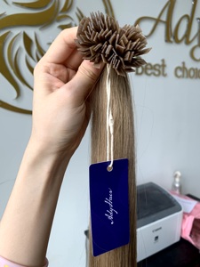 สำหรับผมต่อผมมนุษย์บริสุทธิ์เคราตินดิบแบบสองชั้นผมสีบลอนด์ผมปลายผมลอนแบบหลวม - Product Image 2