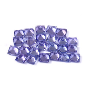แทนซาไนต์ทรงเหลี่ยมขนาด 3x3 มม. แบบเจียระไน จำหน่ายพลอยแบบหลวม ราคาโรงงาน คุณภาพเยี่ยม - Product Image 3