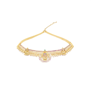 Antique Gold Plated Rhinestone Crystal Bridal Hip Chain - Product Image 3