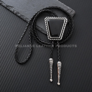 Professional 4mm Black Shine Bolo <b>Braided</b> Leather <b>Cord</b> for Jewelry Making Round Leather <b>Cord</b> for Bracelets - Product Image 4